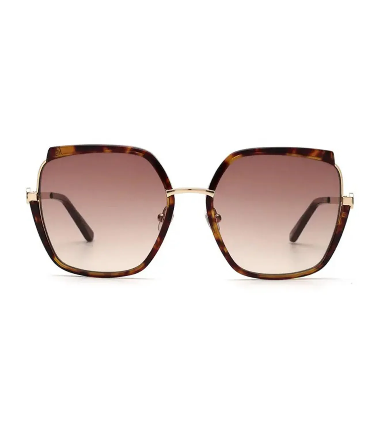 Tommy Hilfiger Women's Gradient Brown Geometric Sunglasses