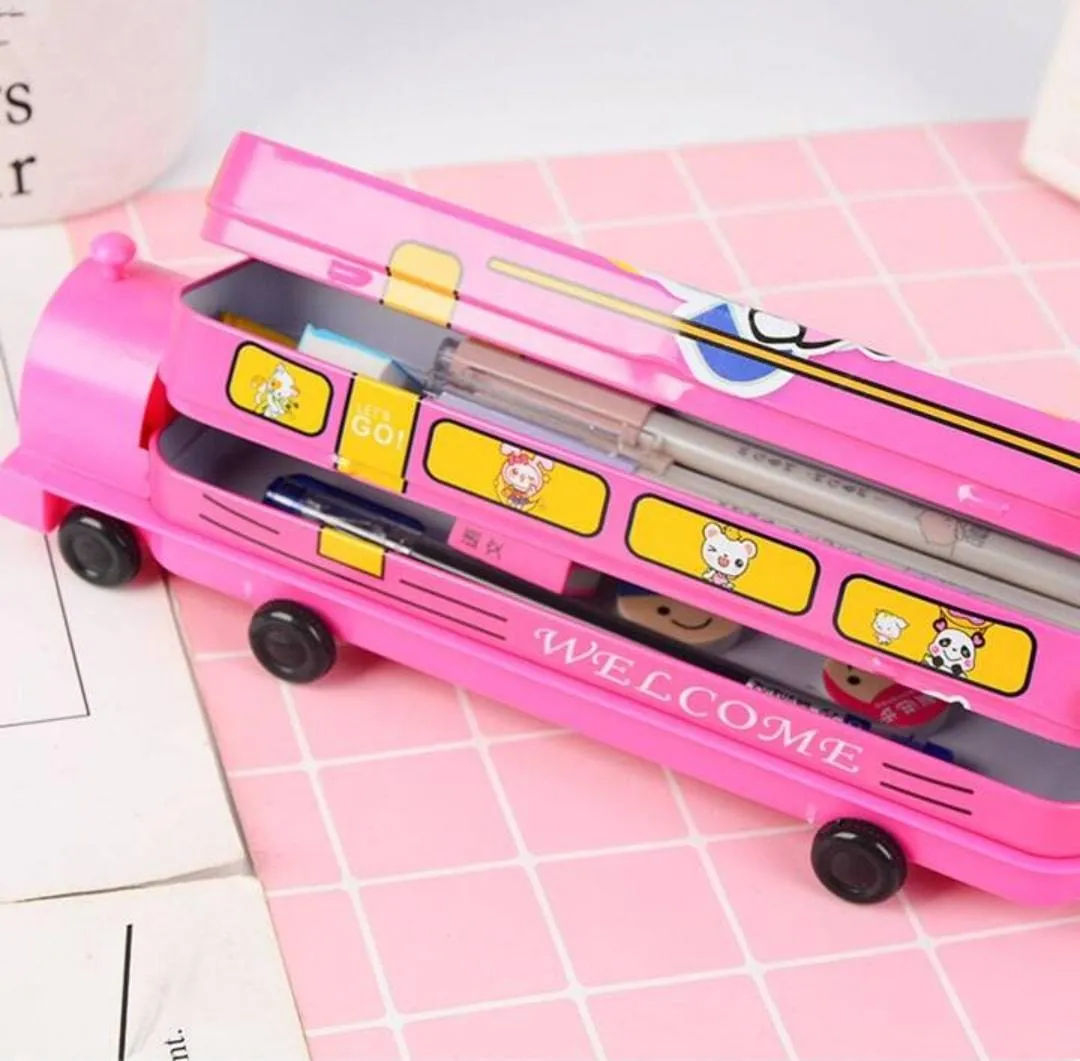 Train Engine Shape Pencil Box.