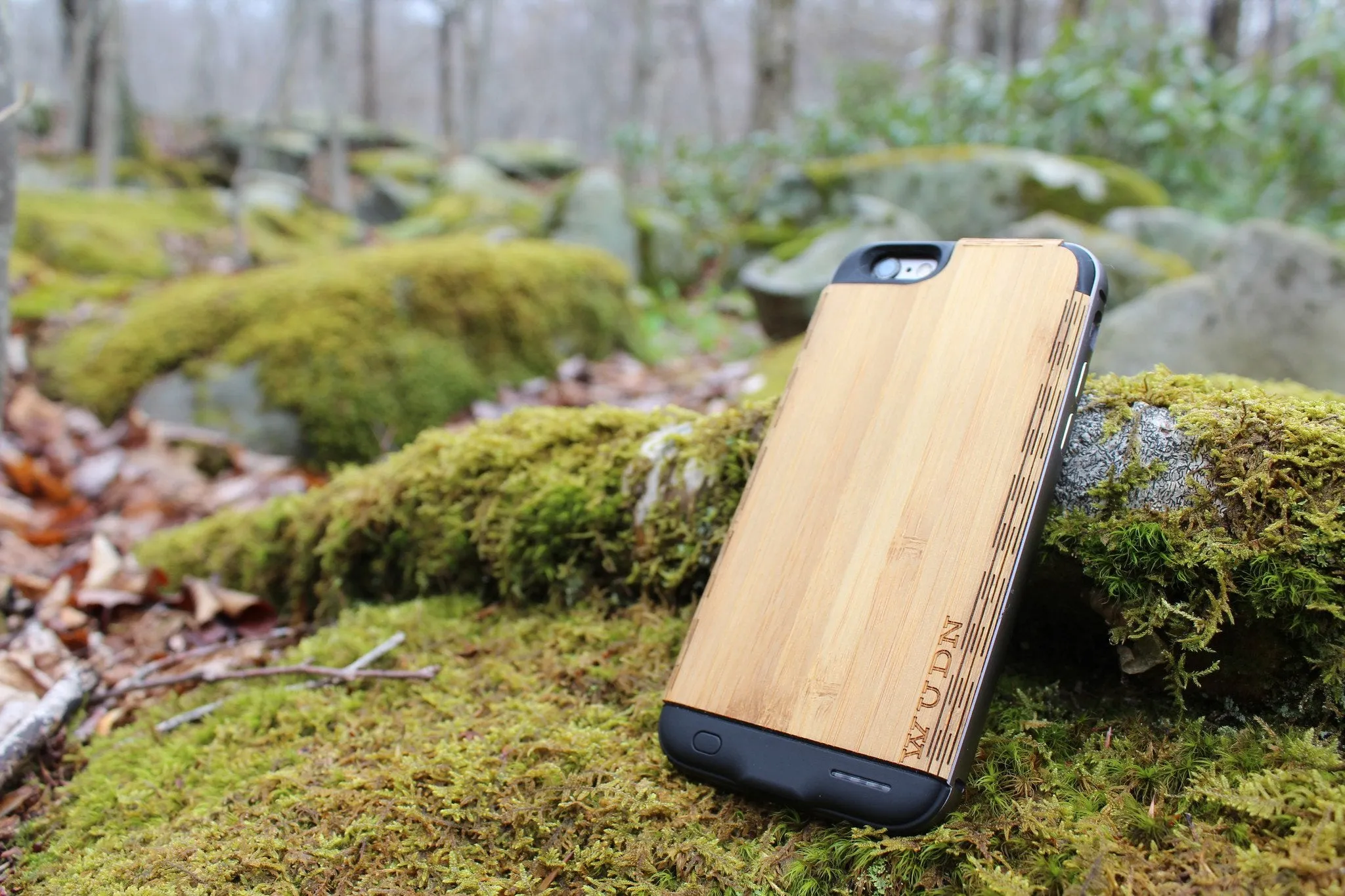 Ultra-Slim Wooden iPhone 8 Charging Battery Case