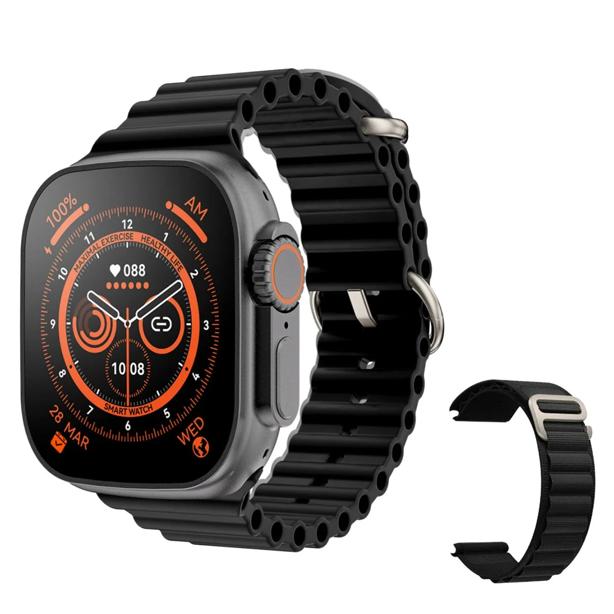 ULTRASMART™ | SMARTWATCH SERIES 8  - FOR IPHONE & ANDROID - 2 STRAPS INCLUDED