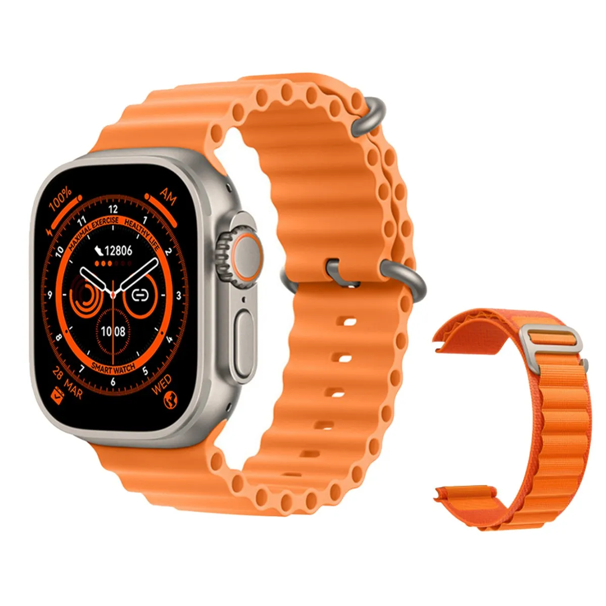 ULTRASMART™ | SMARTWATCH SERIES 8  - FOR IPHONE & ANDROID - 2 STRAPS INCLUDED