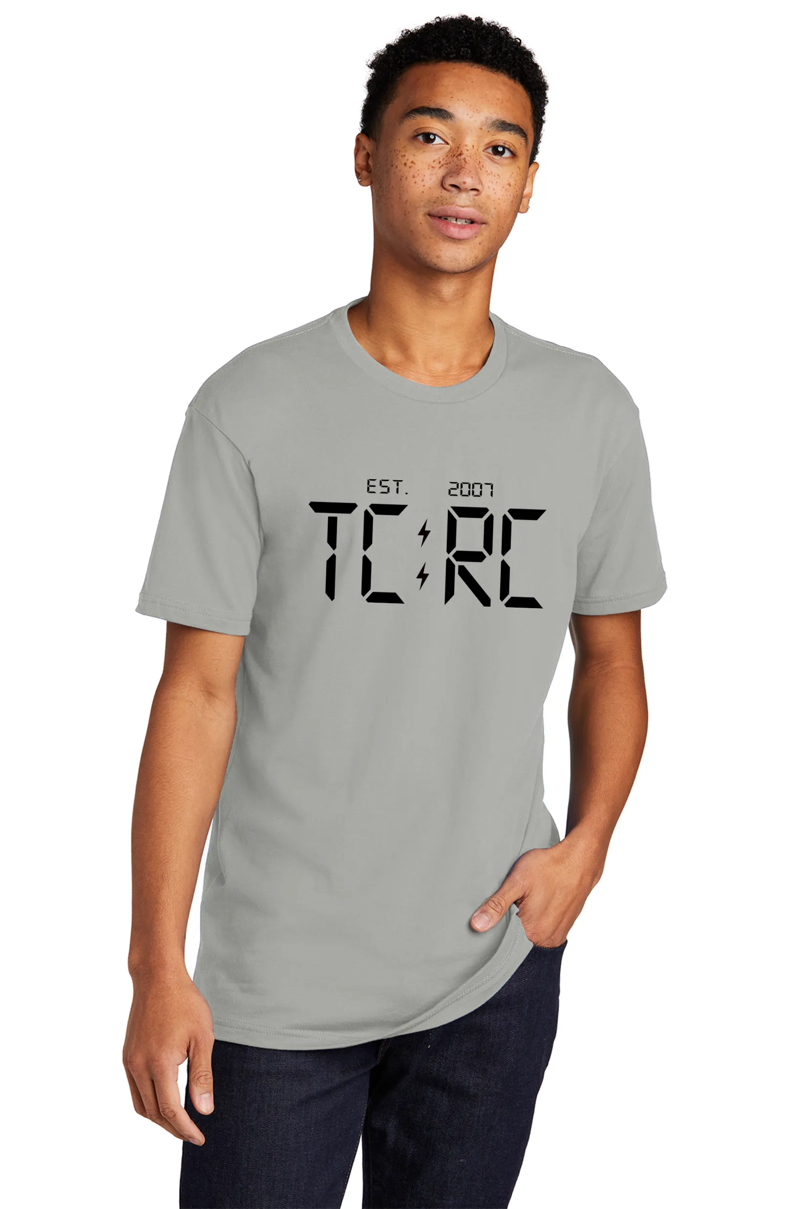 Unisex TCRC Digital Watch Tee (Light Gray)