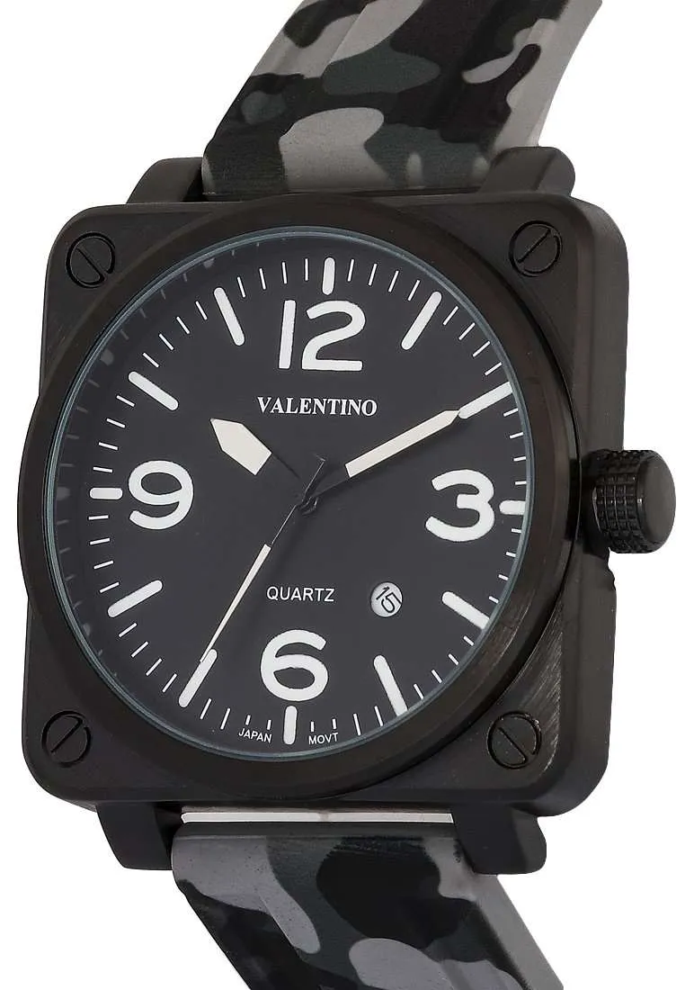 Valentino 20122292-GREY CAMOU-WHT INDEX Rubber Strap for Men