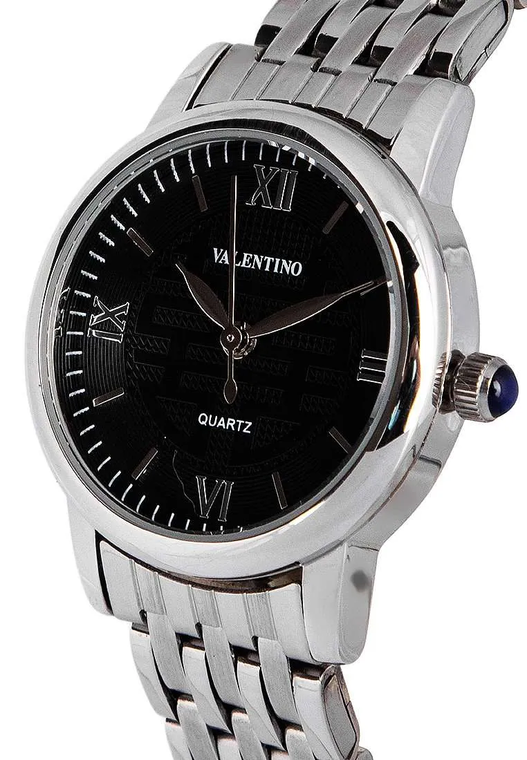 Valentino 20122324-BLACK DIAL Silver Stainless Steel Watch for Women