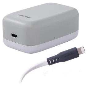 Ventev 30W Wall Charger and USB C to Apple Lightning Cable White by Ventev