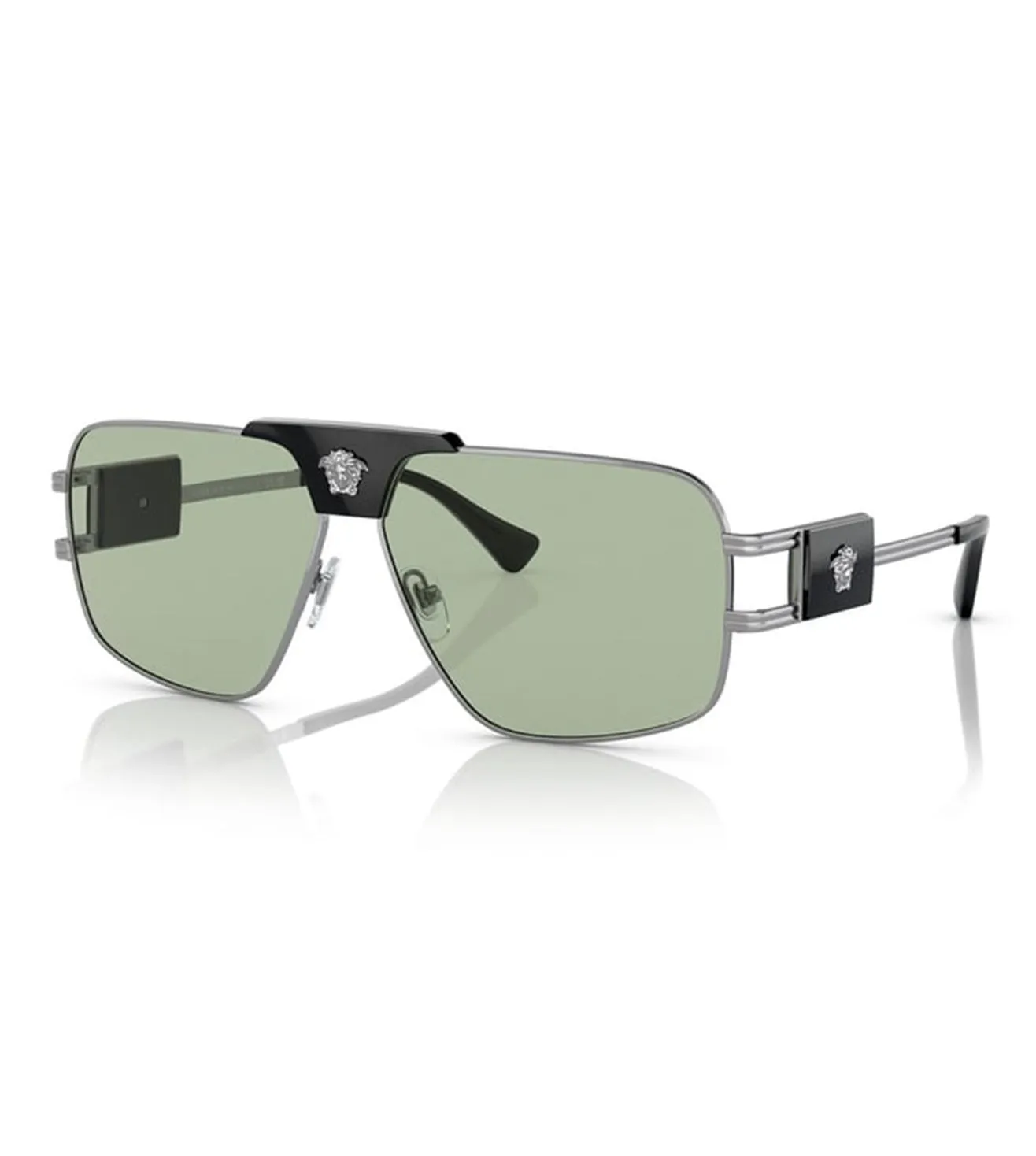 Versace Men's Green Aviator Sunglasses