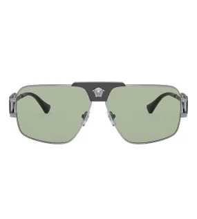 Versace Men's Green Aviator Sunglasses