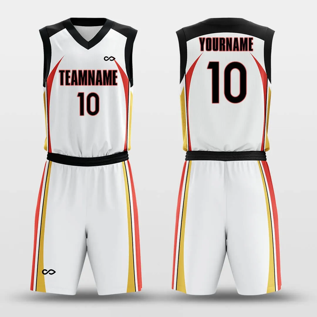 Vertical Strips White - Customized Basketball Jersey Set Sublimated