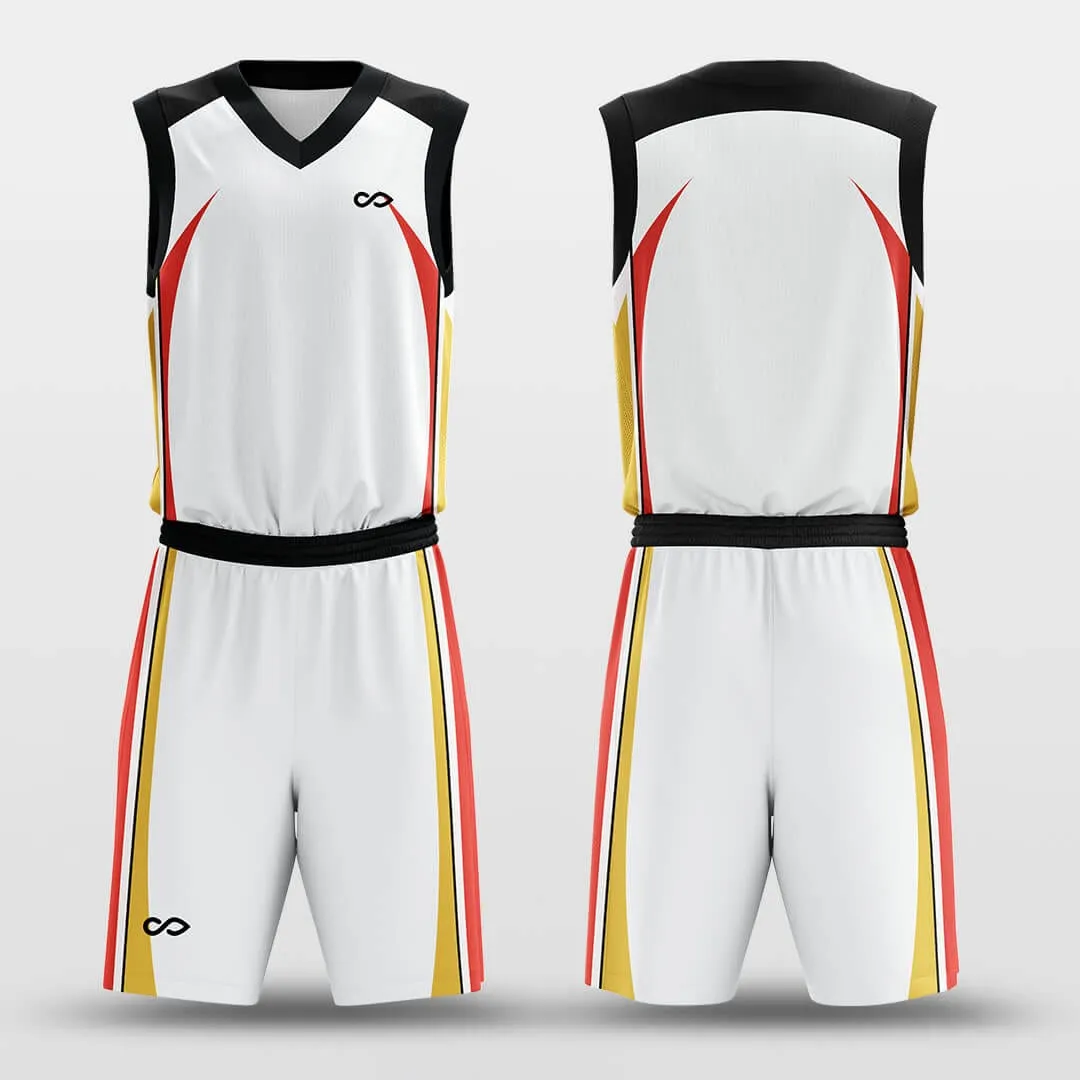 Vertical Strips White - Customized Basketball Jersey Set Sublimated