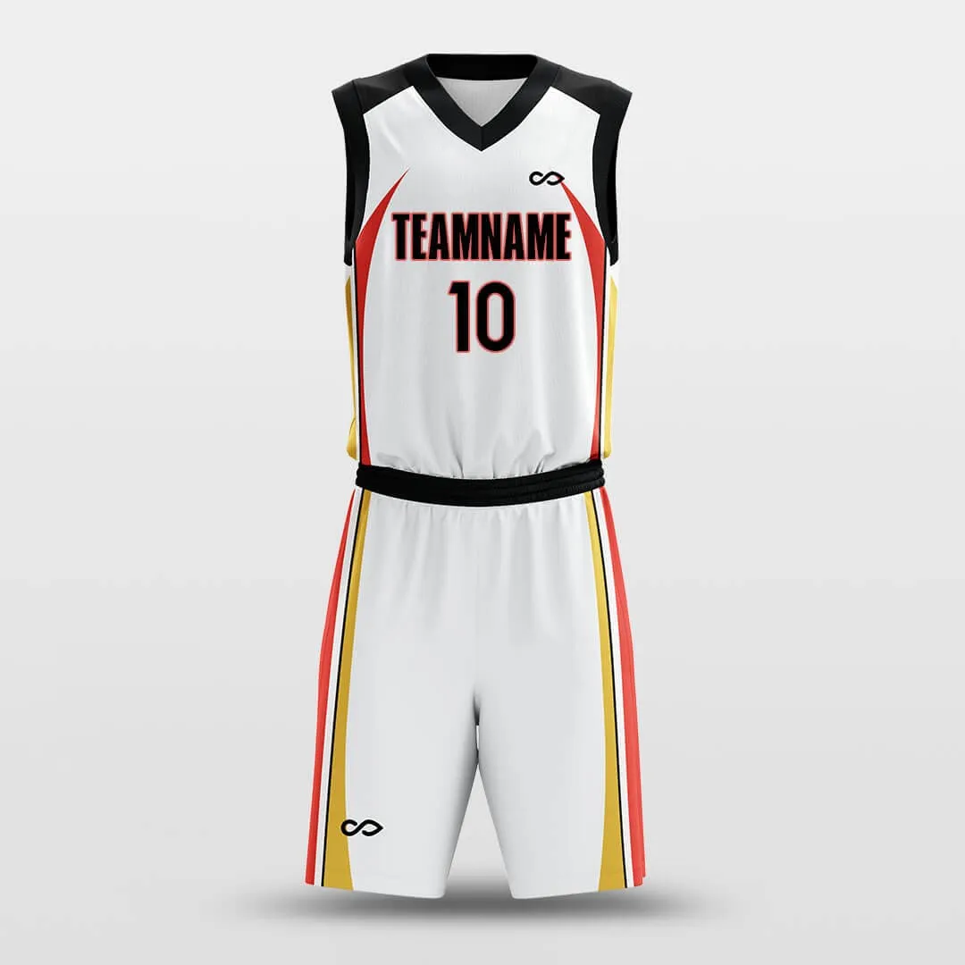 Vertical Strips White - Customized Basketball Jersey Set Sublimated