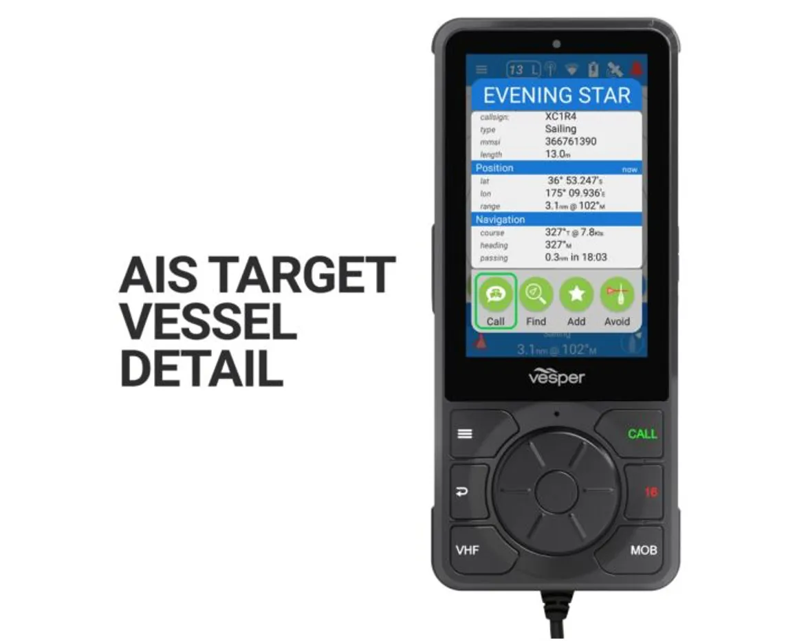 Vesper Cortex-V1 Marine VHF Radio with SOTDMA smartAIS & Wired Handset