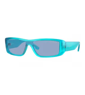 Vogue Women's Light Blue Rectangular Sunglasses