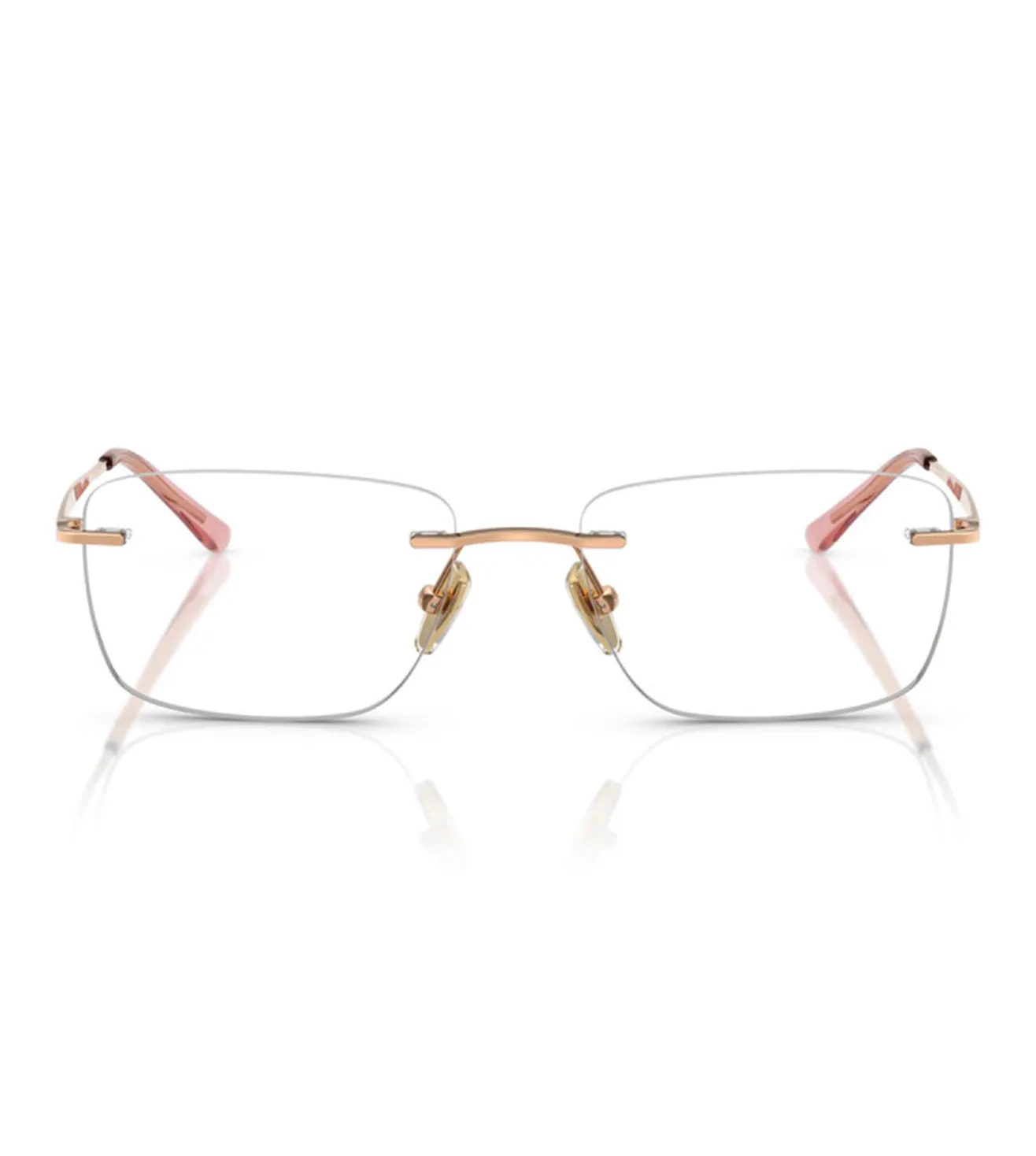 Vogue Women's Rose Gold Rectangular Optical Frame