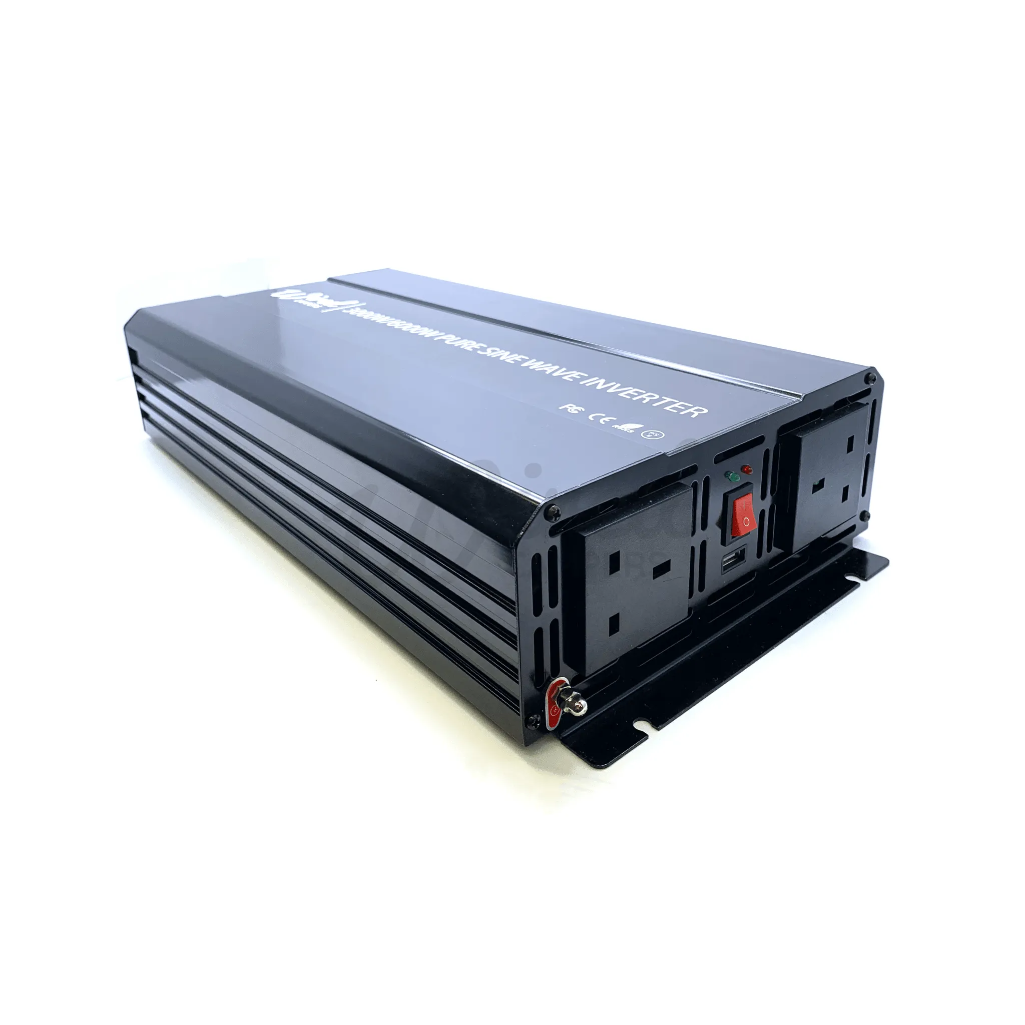 Wired Campers 3000W Pure Sine Wave Mains Inverter - UK Sockets - 12V/230V 50HZ