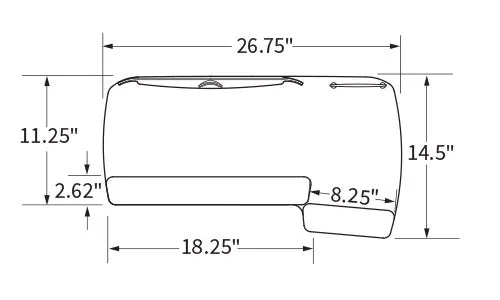 Workrite 27" Reversible Tray #385RL