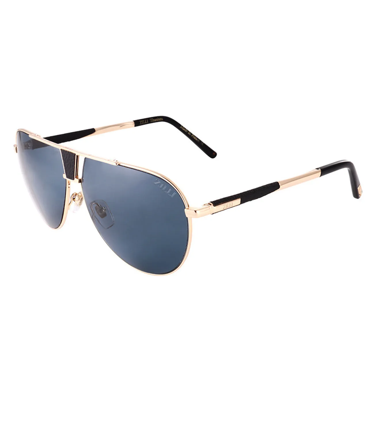 Zilli Men's Blue Aviator Sunglasses